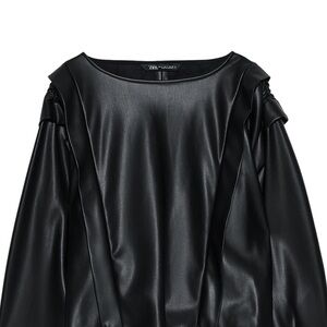 Zara Elegant Black Leather Jacket